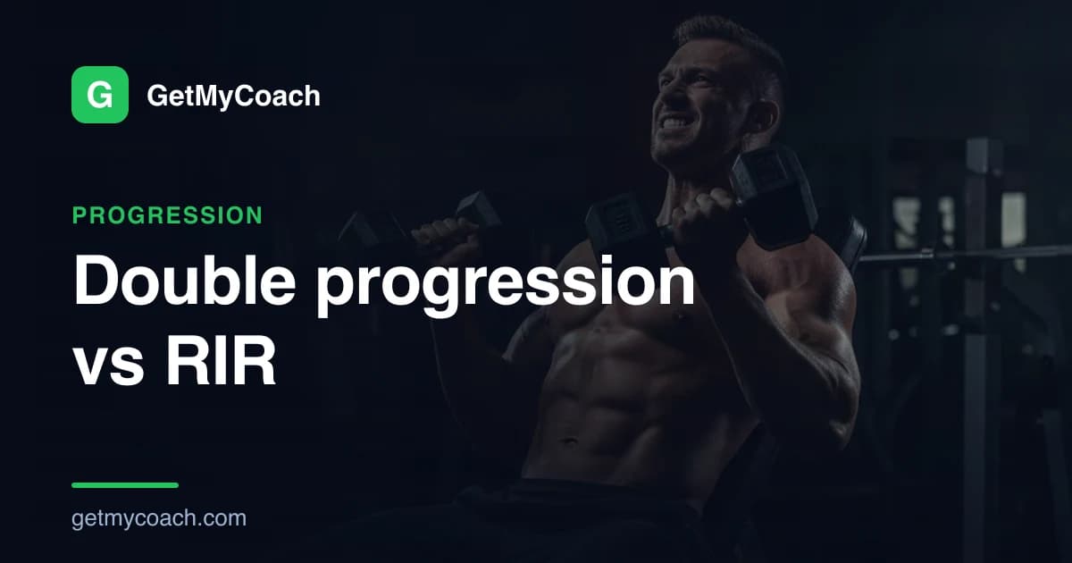 GetMyCoach-Titelgrafik für den Artikel, der doppelte Progression und RIR vergleicht.